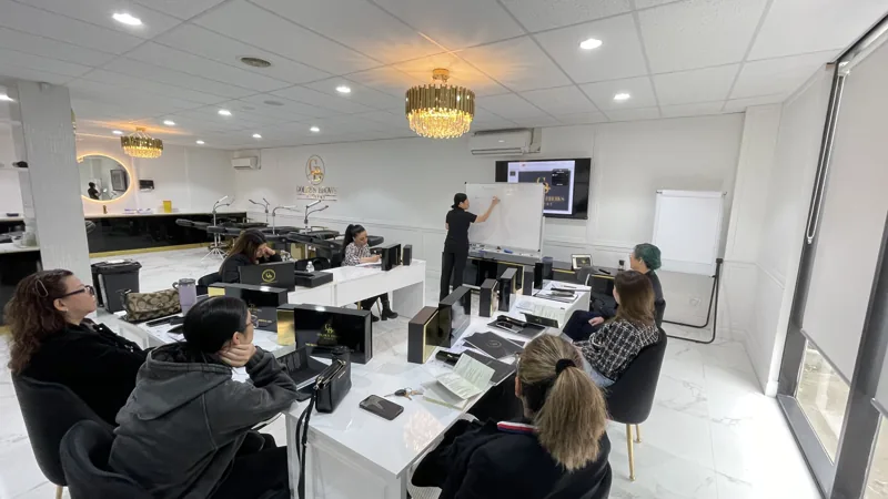 A theory session in the classroom