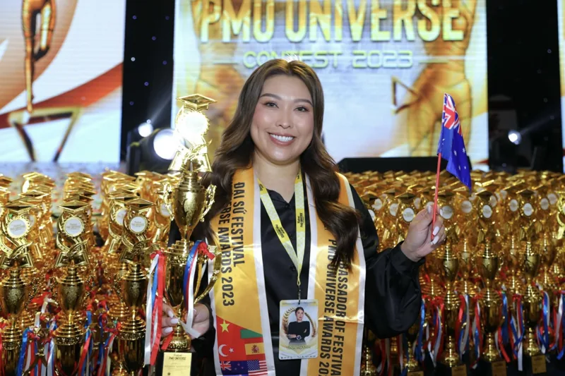 Tina as Australia's ambassador at PMU Universe